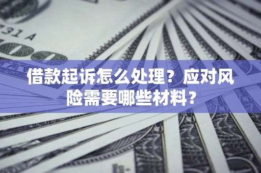 武汉借款起诉怎么处理？应对风险需要哪些材料？