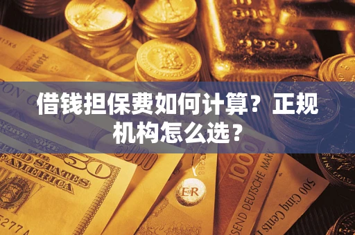 武汉借钱担保费如何计算？正规机构怎么选？