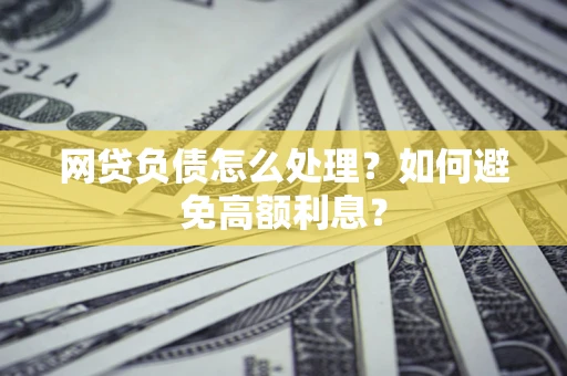 武汉网贷负债怎么处理？如何避免高额利息？