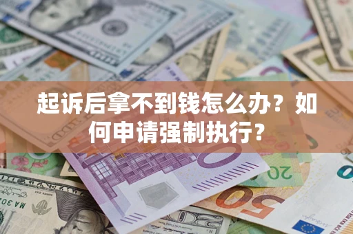 武汉起诉后拿不到钱怎么办？如何申请强制执行？