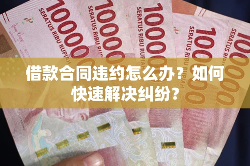 武汉借款合同违约怎么办？如何快速解决纠纷？