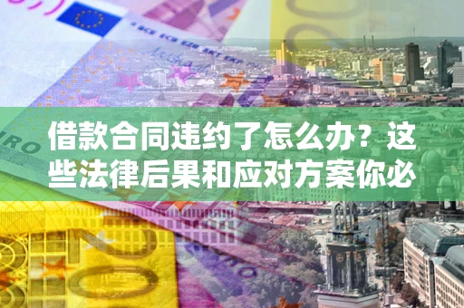 武汉借款合同违约了怎么办？这些法律后果和应对方案你必须知道