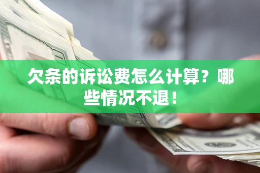 武汉欠条的诉讼费怎么计算？哪些情况不退！