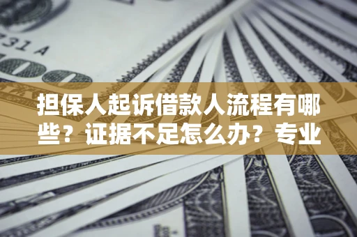 武汉担保人起诉借款人流程有哪些？证据不足怎么办？专业律师解答