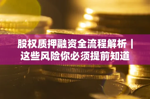 武汉股权质押融资全流程解析｜这些风险你必须提前知道