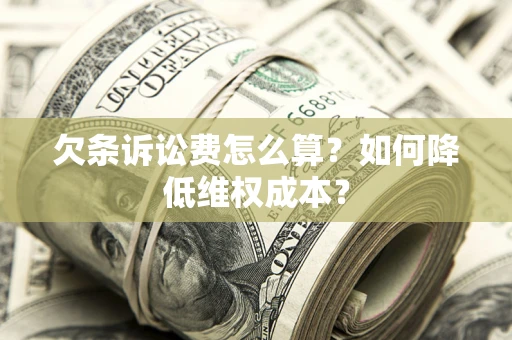 武汉欠条诉讼费怎么算？如何降低维权成本？