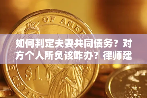 武汉如何判定夫妻共同债务？对方个人所负该咋办？律师建议