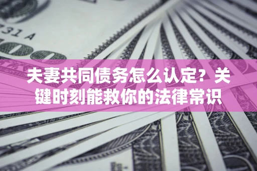 武汉夫妻共同债务怎么认定？关键时刻能救你的法律常识