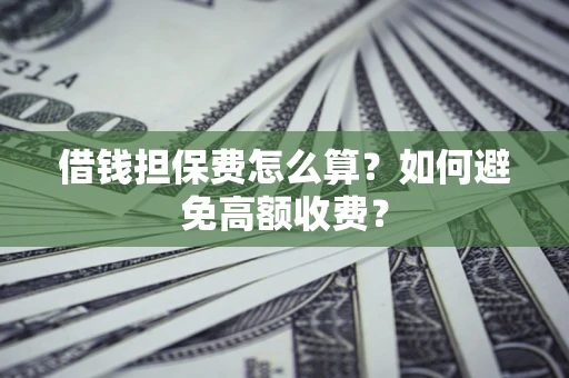 武汉借钱担保费怎么算？如何避免高额收费？
