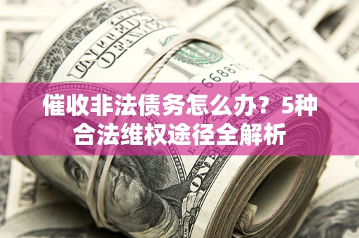 武汉催收非法债务怎么办？5种合法维权途径全解析