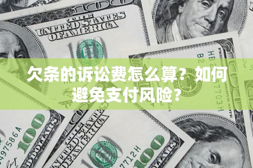 武汉欠条的诉讼费怎么算？如何避免支付风险？