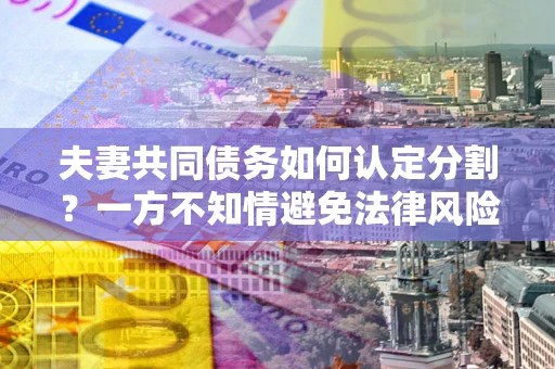 武汉夫妻共同债务如何认定分割？一方不知情避免法律风险必看！